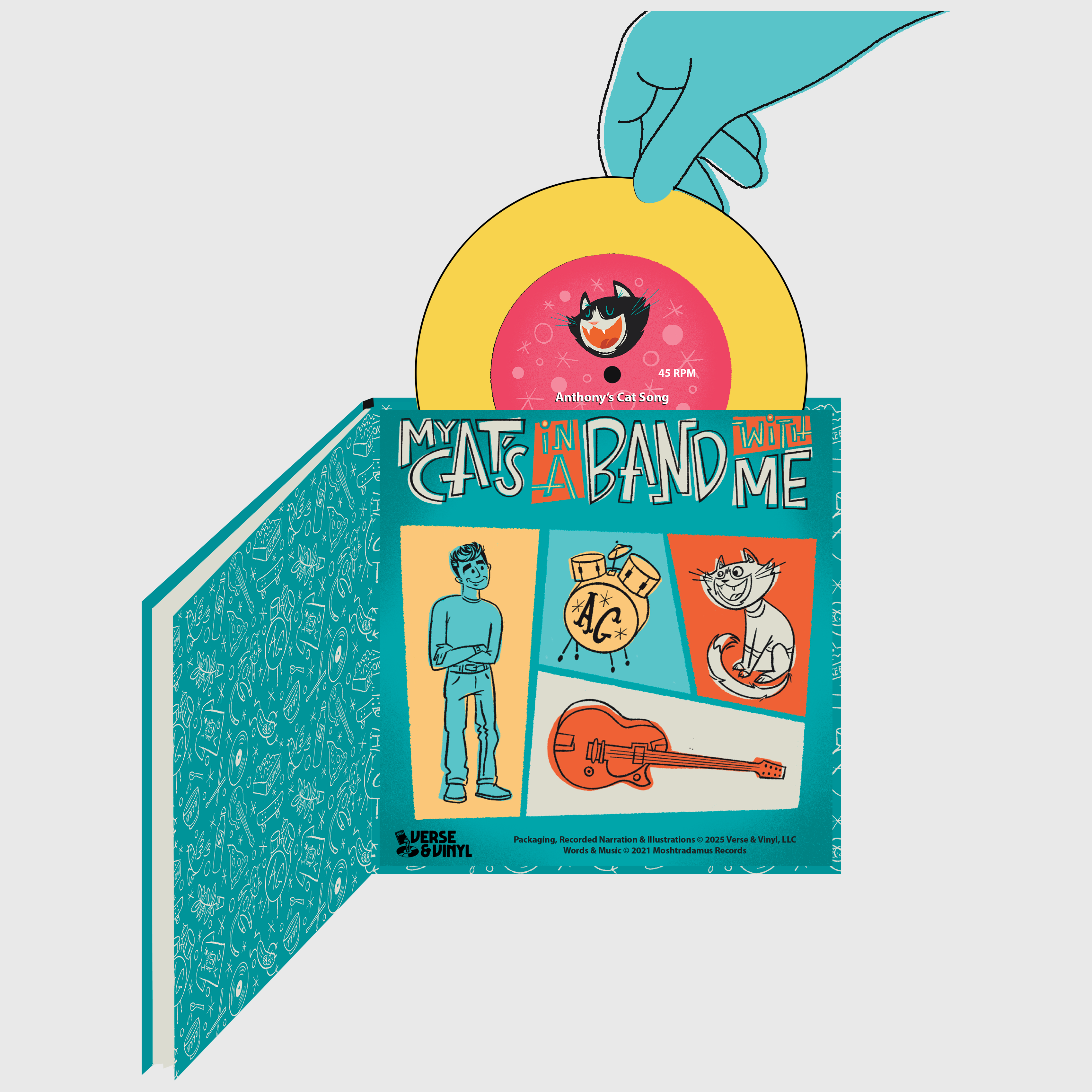*PRE ORDER* Anthony Green - My Cat's In A Band With Me Storybook with 7"